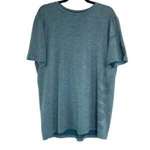 Nike Dri Fit Heathered Blue Short Sleeve Shirt Large